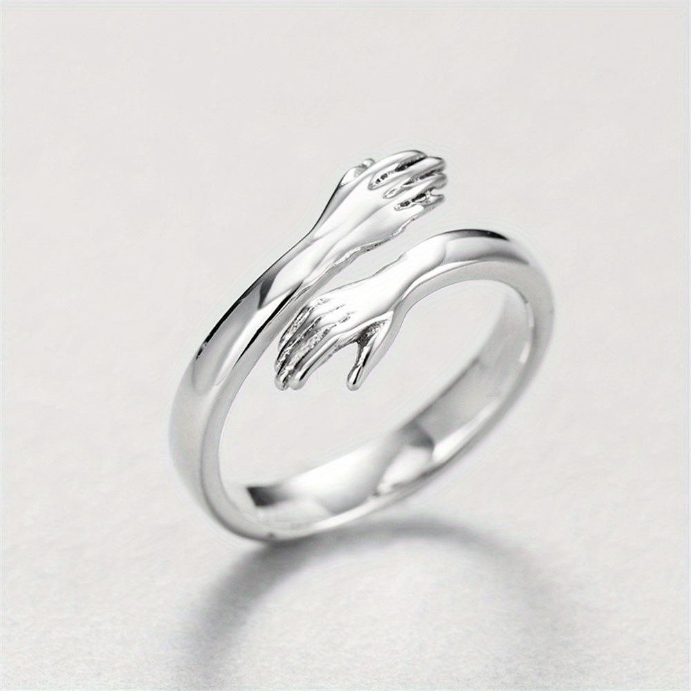Love Hug Hands Open Ring Jewellery For Women Men