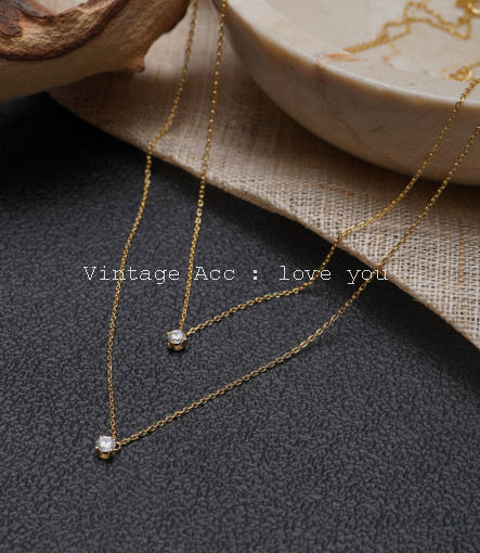 Tewiky Diamond Necklaces for Women; Dainty Gold Necklace 14k Gold Plated Long Lariat Necklace Simple Gold CZ Diamond Choker Necklaces for Women Trendy Gold Necklace Jewelry Gifts for Girls