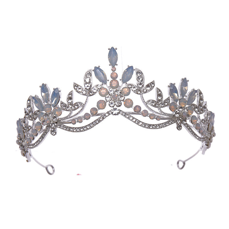 New Crown Tiara Rhinestone Horse Eye Dot Diamond Princess Crown Hair Accessories