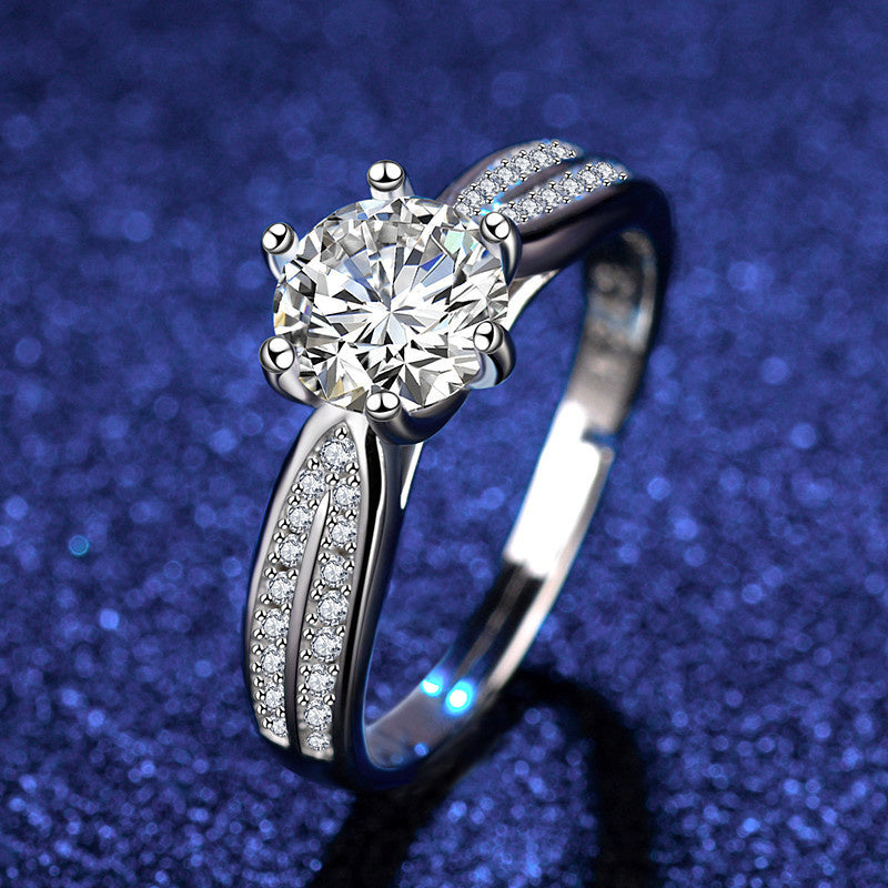 Eight Heart Eight Arrow Zircon Moissanite Ring