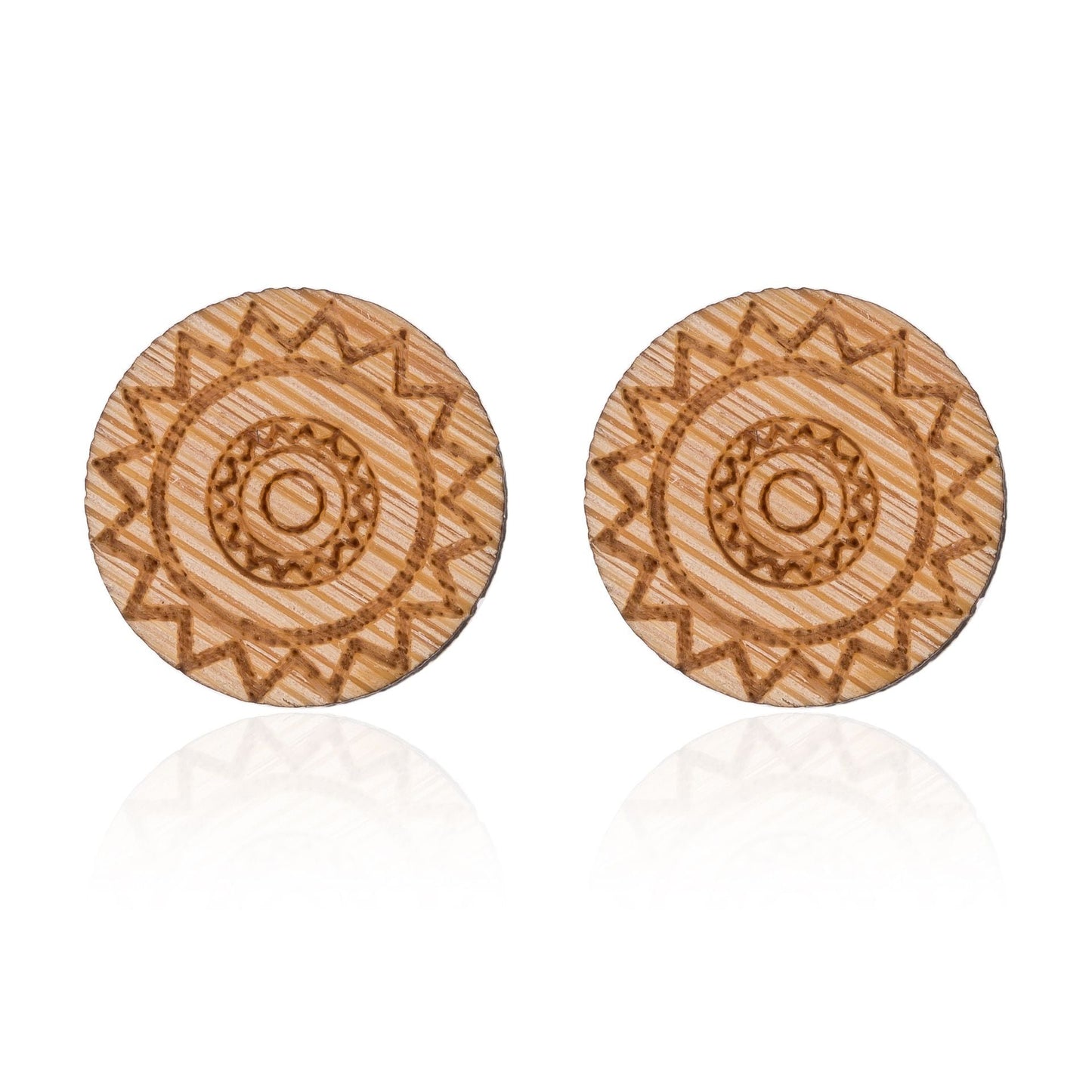 New Vintage Small Animal Plant Wooden Stud Earrings For Girls Simple Stud Earrings