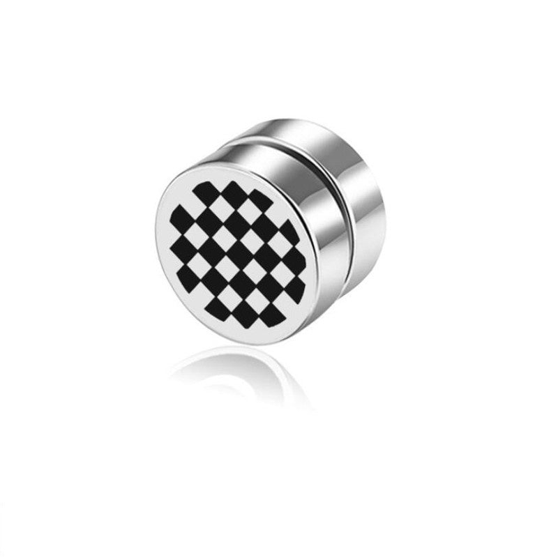 Men's Magnet Dumbbell Titanium Steel Earrings