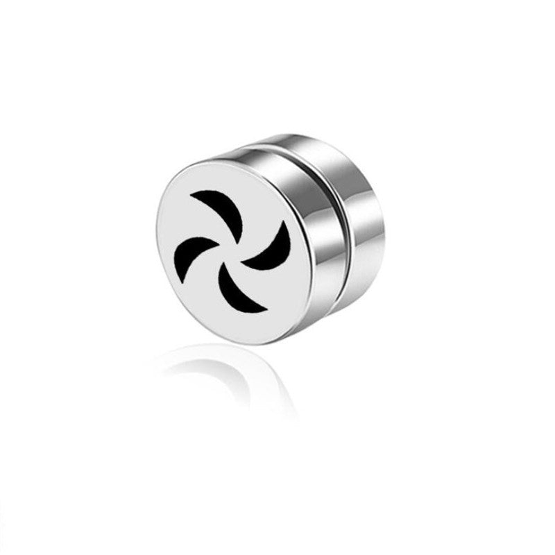 Men's Magnet Dumbbell Titanium Steel Earrings