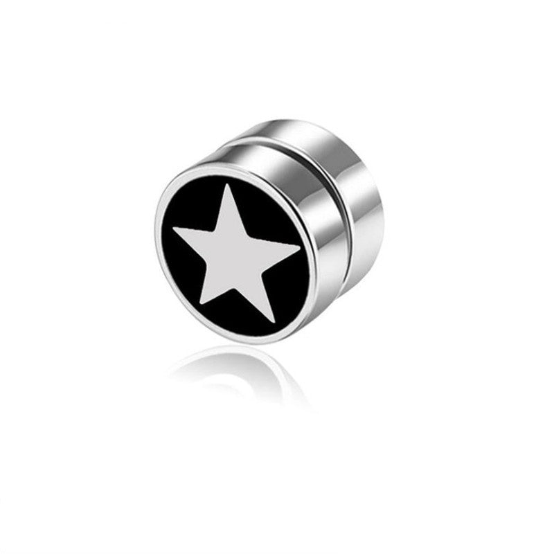 Men's Magnet Dumbbell Titanium Steel Earrings