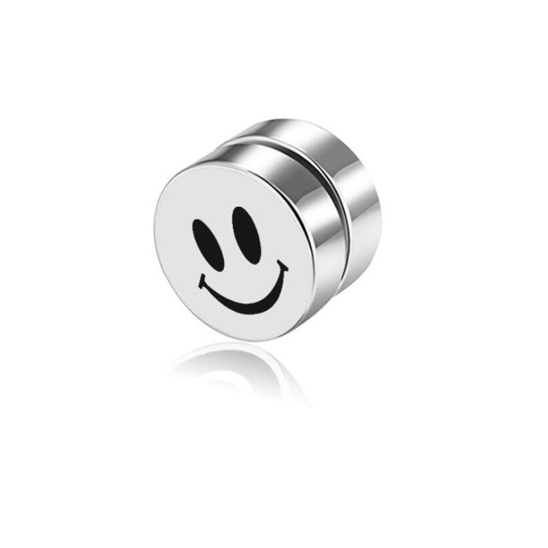 Men's Magnet Dumbbell Titanium Steel Earrings