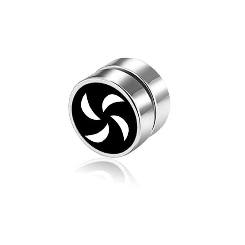 Men's Magnet Dumbbell Titanium Steel Earrings