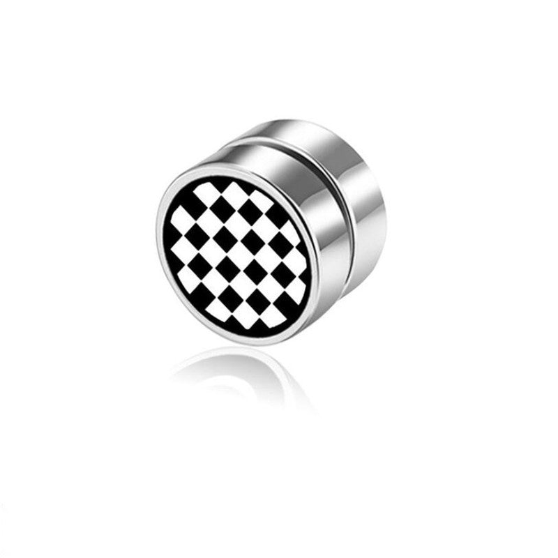 Men's Magnet Dumbbell Titanium Steel Earrings
