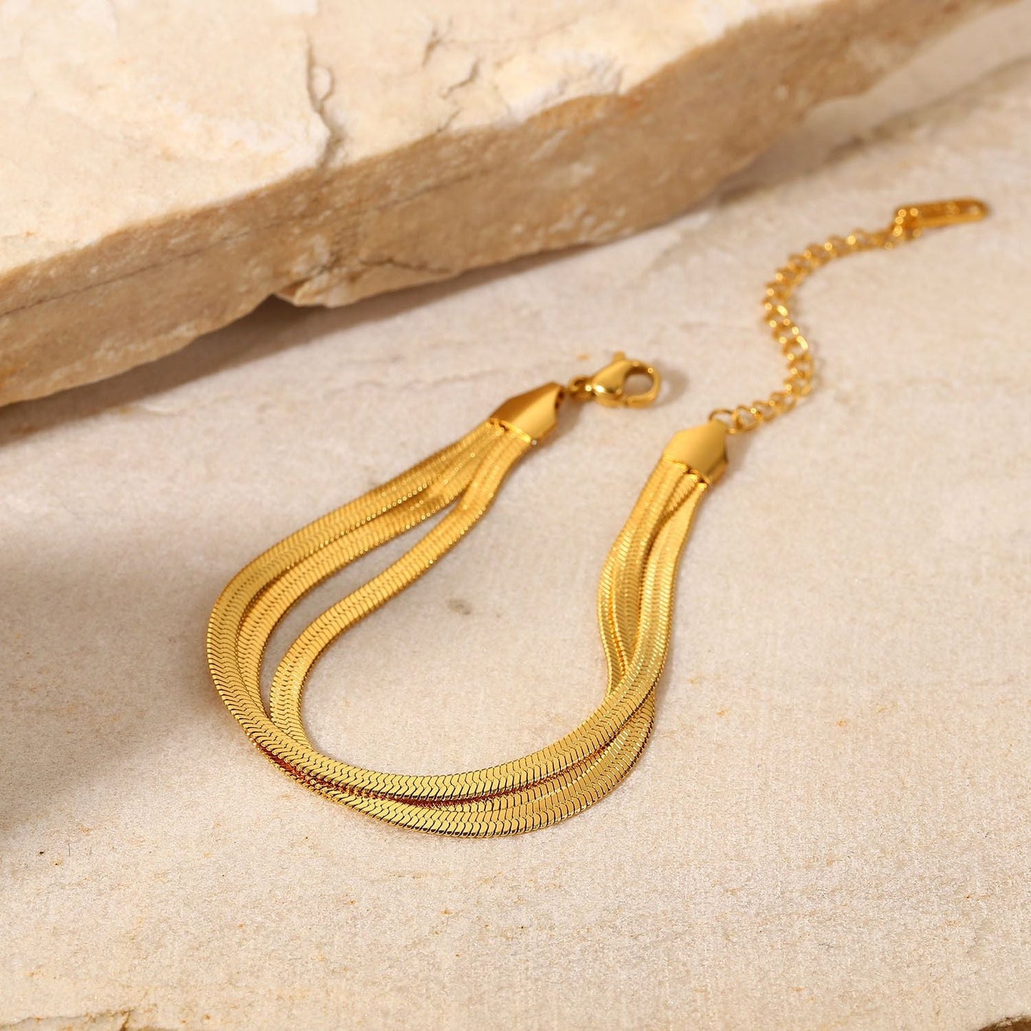 Stackable Stainless Steel Bone Chain Bracelet Ladies Jewelry