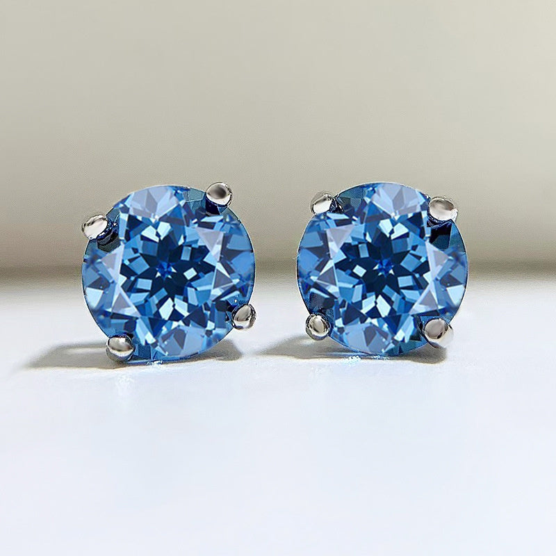 Fashion Earrings 925 Silver High Carbon Diamond