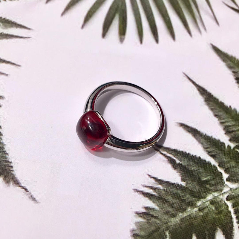 Japanese And Korean Design Sense Jewel Candy Bun Small Sugar Ring