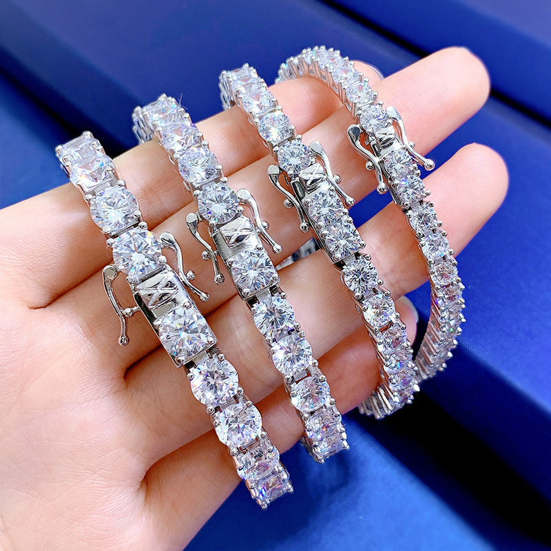 New 925 Silver New High Carbon Diamond Bracelet