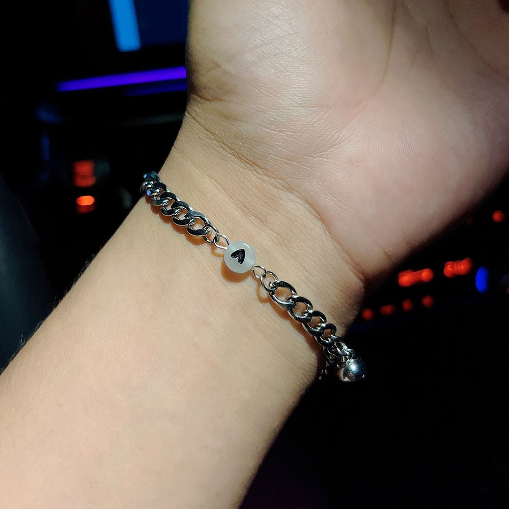 Magnetic Suction Luminous Heart-shaped Couple Bracelet