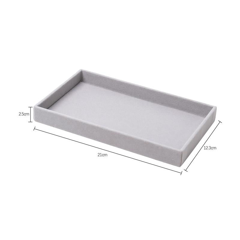 Hot Sales Fashion Portable Velvet Jewelry Ring Jewelry Display Organizer Box Tray Holder Earring Jewelry Storage Case Showcase