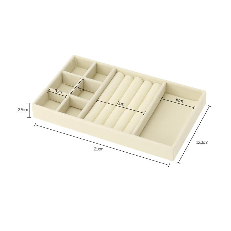 Hot Sales Fashion Portable Velvet Jewelry Ring Jewelry Display Organizer Box Tray Holder Earring Jewelry Storage Case Showcase
