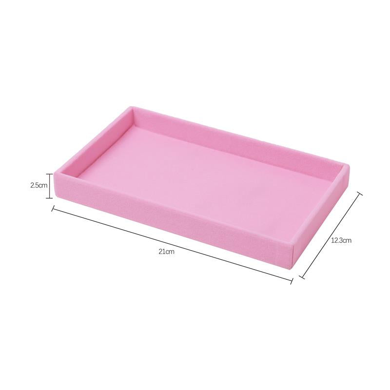 Hot Sales Fashion Portable Velvet Jewelry Ring Jewelry Display Organizer Box Tray Holder Earring Jewelry Storage Case Showcase
