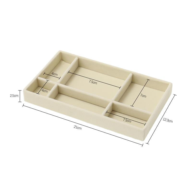 Hot Sales Fashion Portable Velvet Jewelry Ring Jewelry Display Organizer Box Tray Holder Earring Jewelry Storage Case Showcase
