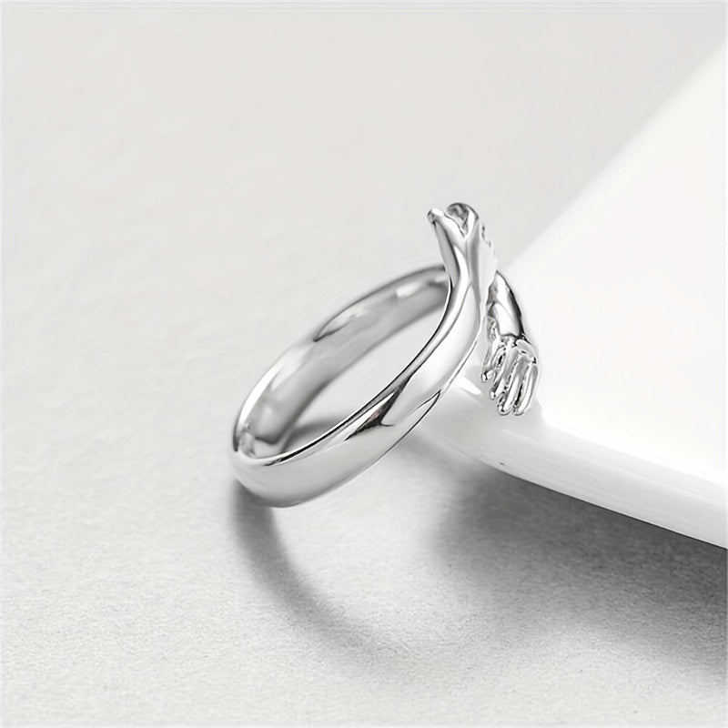 Love Hug Hands Open Ring Jewellery For Women Men