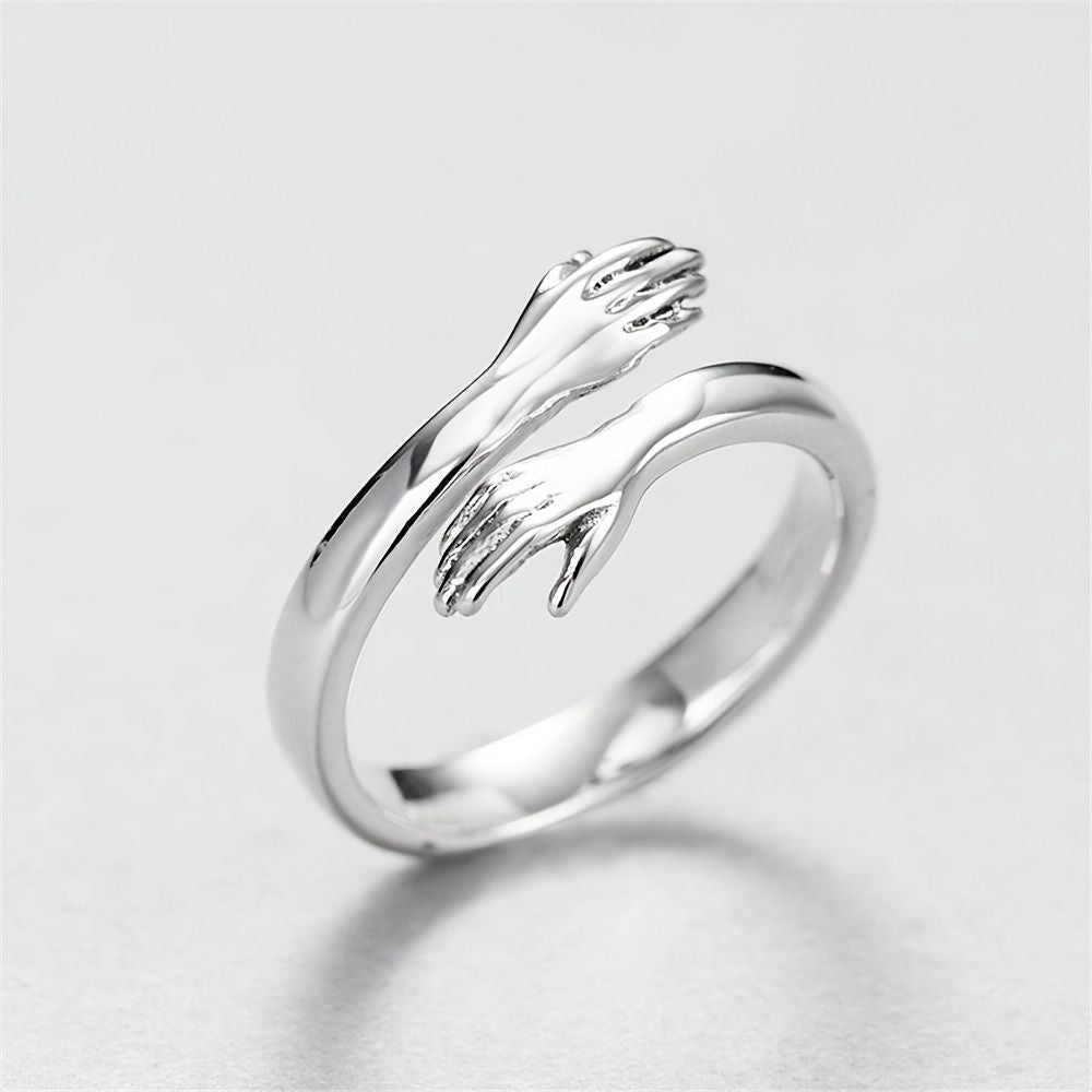 Love Hug Hands Open Ring Jewellery For Women Men