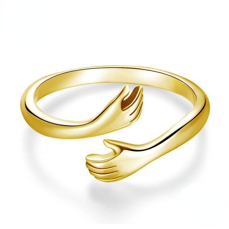 Love Hug Hands Open Ring Jewellery For Women Men