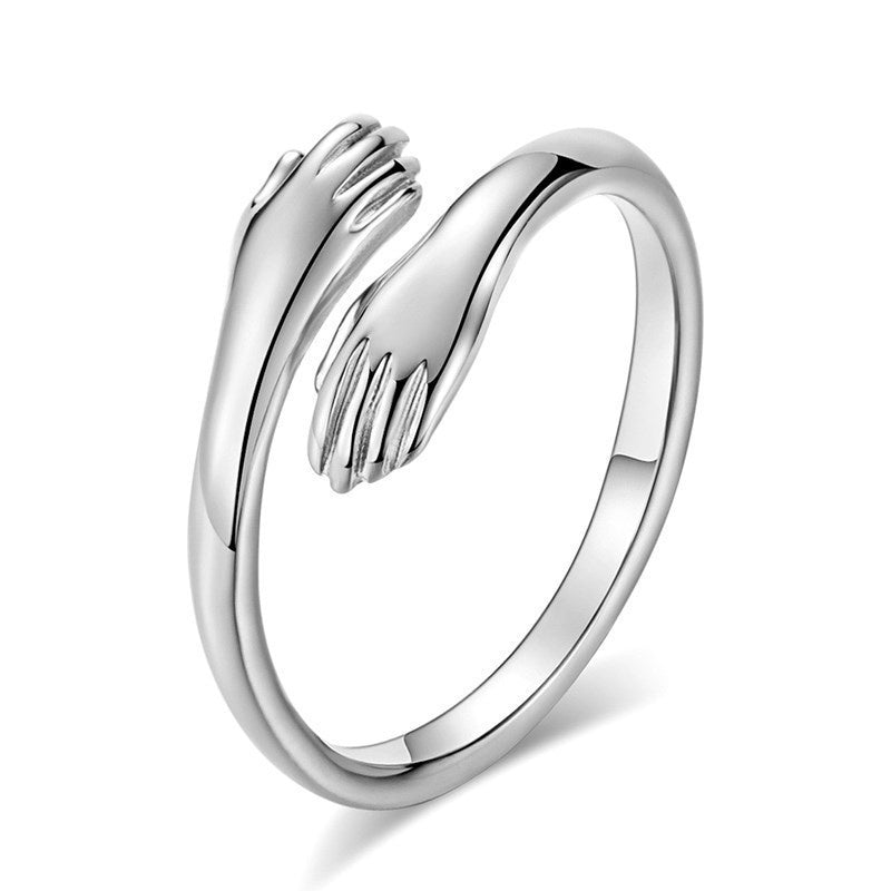 Love Hug Hands Open Ring Jewellery For Women Men