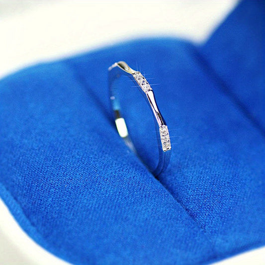 Glamorous Golden Shiny 9pcs Ditsy Artificial Diamond Simple Ring