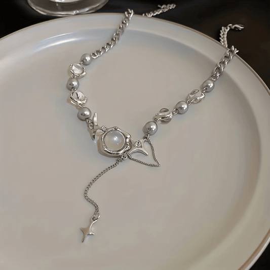 Add a touch of Y2K and Hip Hop style to your look with our Moonlight Zircon Cross Tassel Necklace - perfect for casual and party occasions!