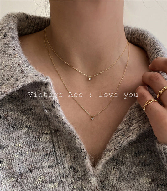 Tewiky Diamond Necklaces for Women; Dainty Gold Necklace 14k Gold Plated Long Lariat Necklace Simple Gold CZ Diamond Choker Necklaces for Women Trendy Gold Necklace Jewelry Gifts for Girls
