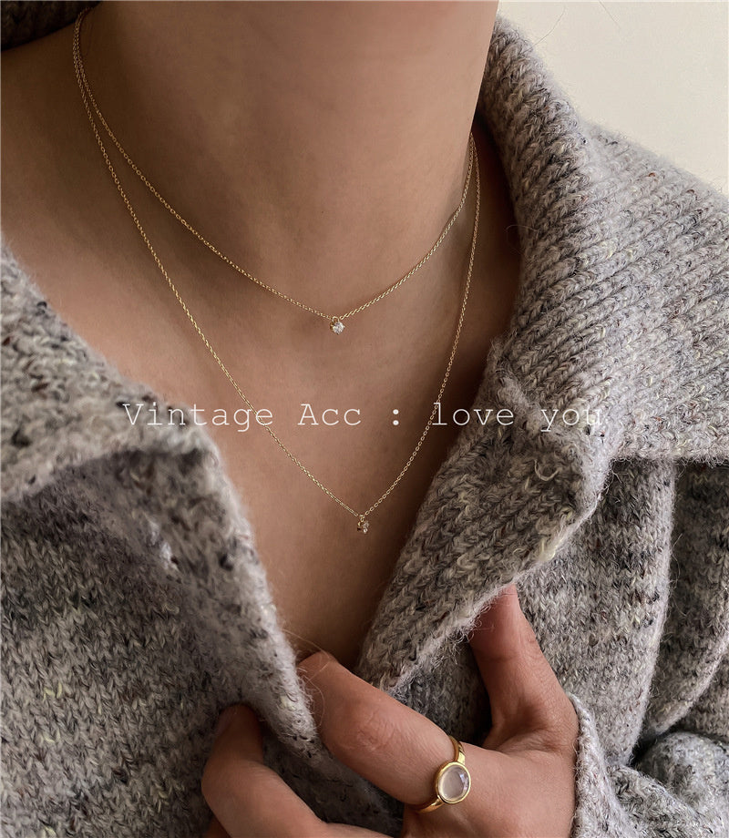 Tewiky Diamond Necklaces for Women; Dainty Gold Necklace 14k Gold Plated Long Lariat Necklace Simple Gold CZ Diamond Choker Necklaces for Women Trendy Gold Necklace Jewelry Gifts for Girls