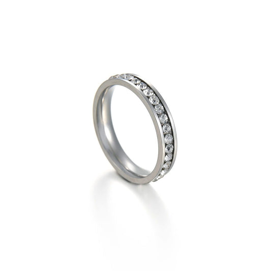 Women's Simple Classic Single Row Diamond Ring
