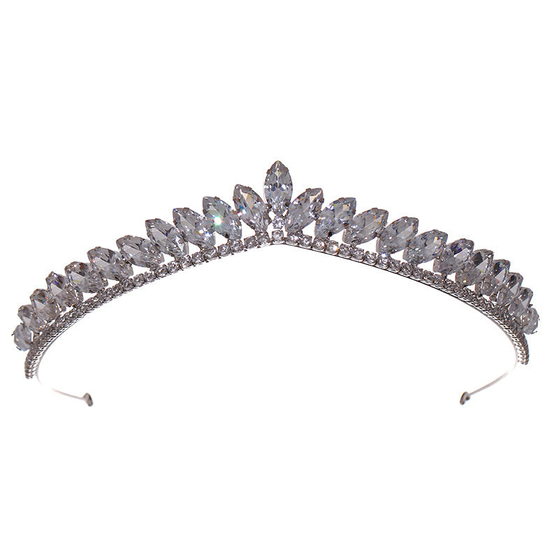 Rhinestone Crown Headband Bridal Zircon
