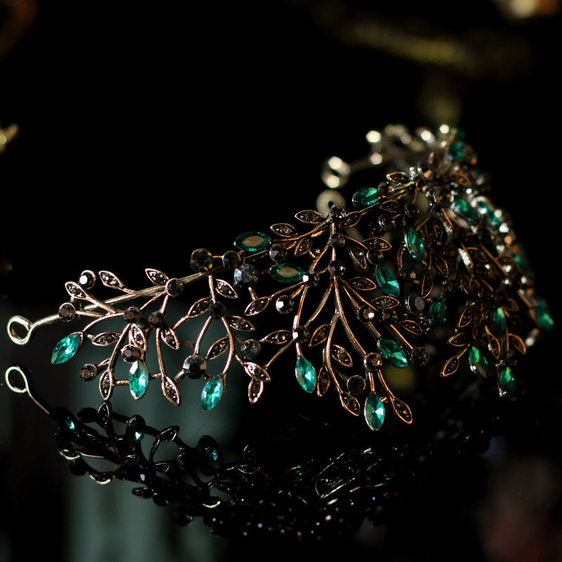 Baroque Retro Twig Navy Blue Headband
