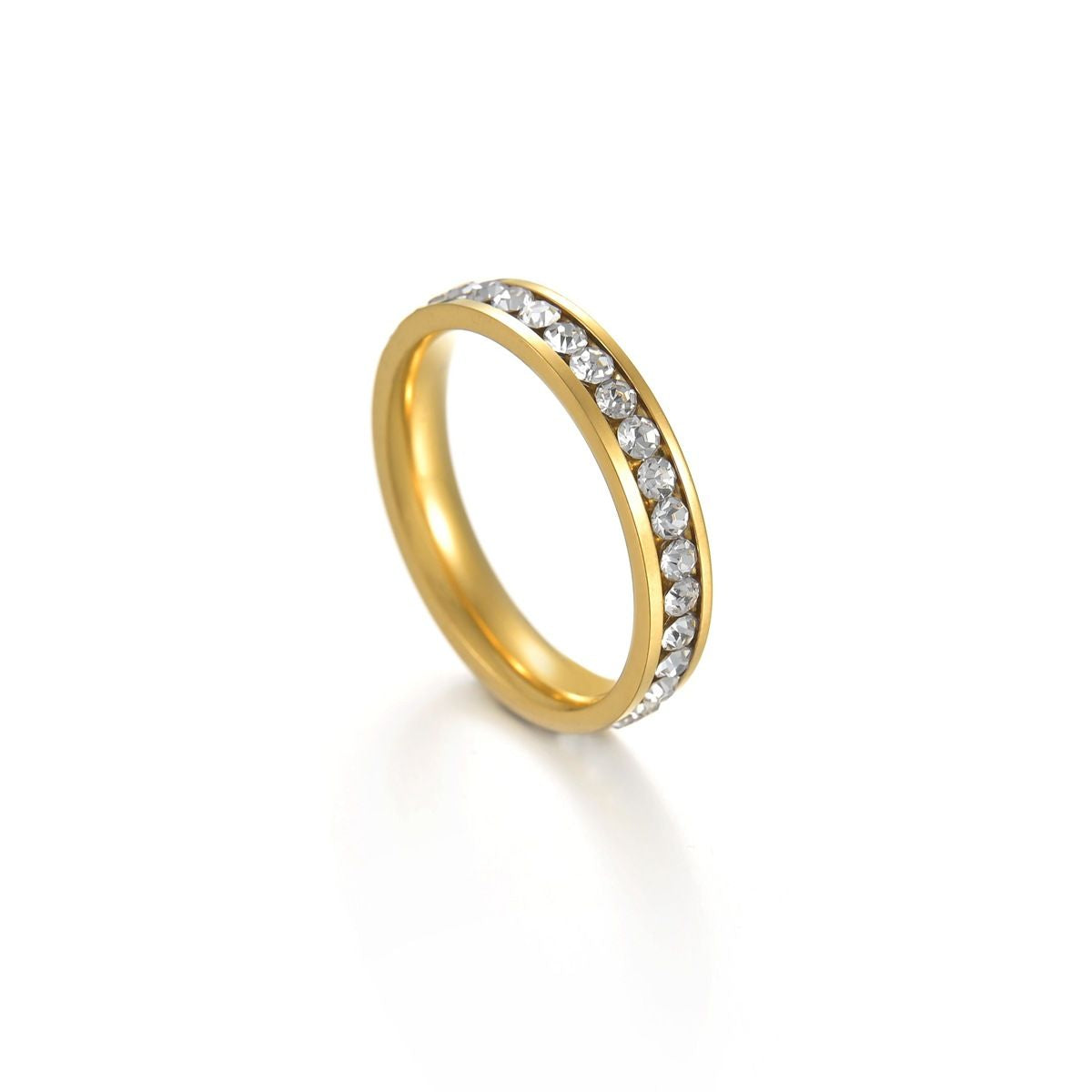 Women's Simple Classic Single Row Diamond Ring