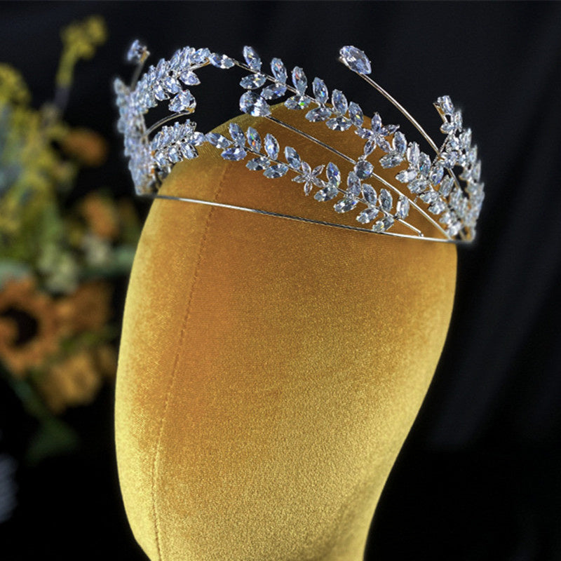 Vintage Queen's Crown Bridal Dress Headwear