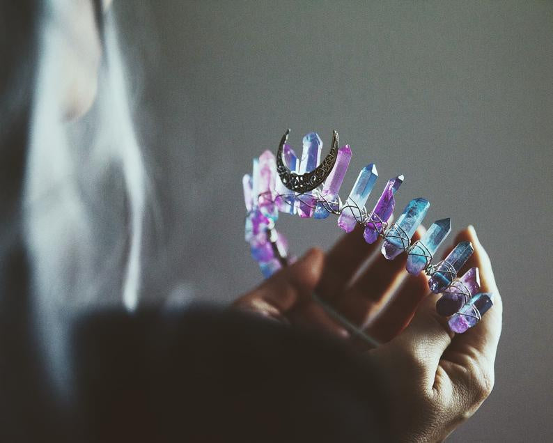 Rainbow Mermaid Colors Natural Crystal