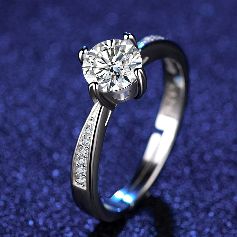 Eight Heart Eight Arrow Zircon Moissanite Ring