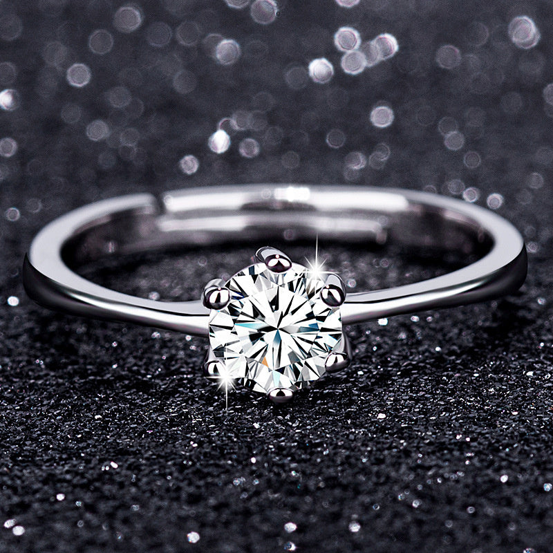 Eight Heart Eight Arrow Zircon Moissanite Ring