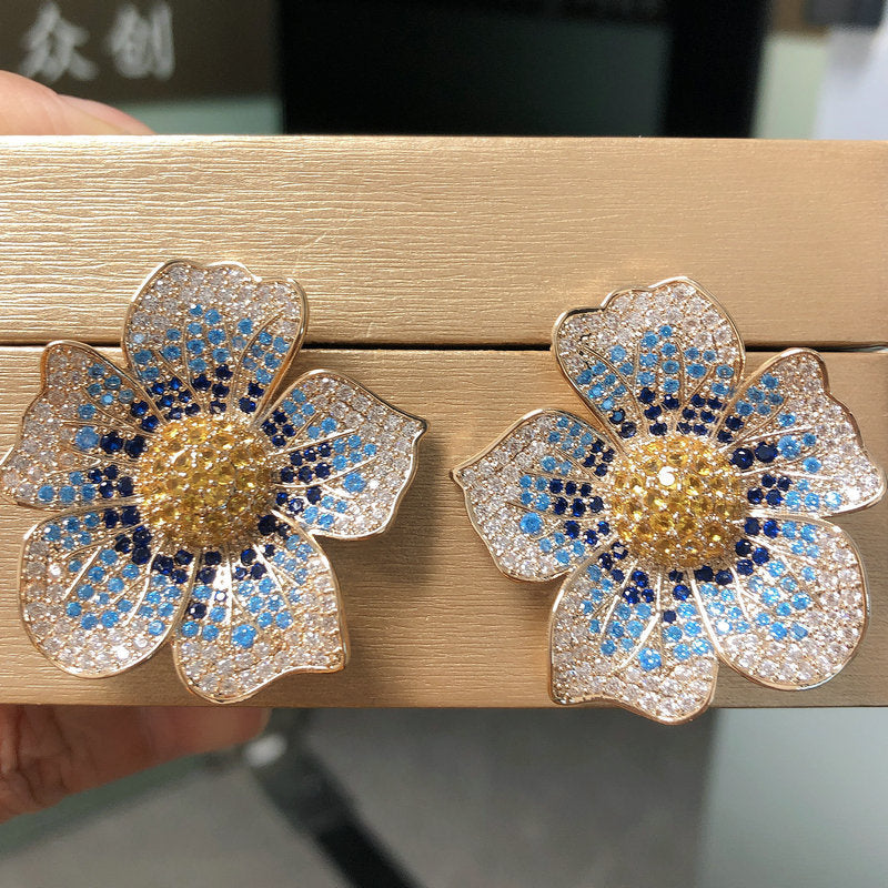 Women's Zircon Gradual Color Earrings