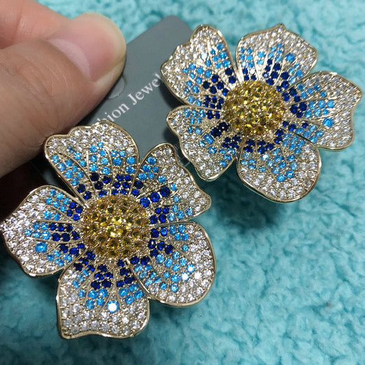 Women's Zircon Gradual Color Earrings