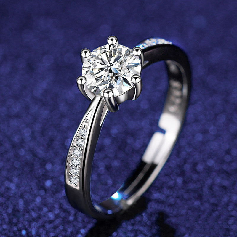 Eight Heart Eight Arrow Zircon Moissanite Ring