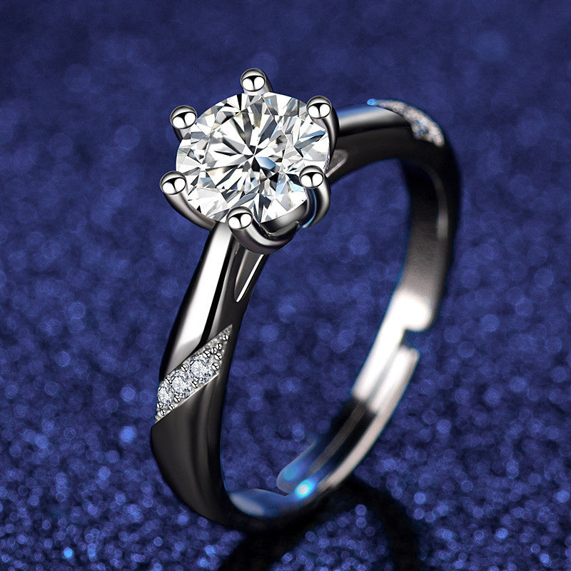 Eight Heart Eight Arrow Zircon Moissanite Ring