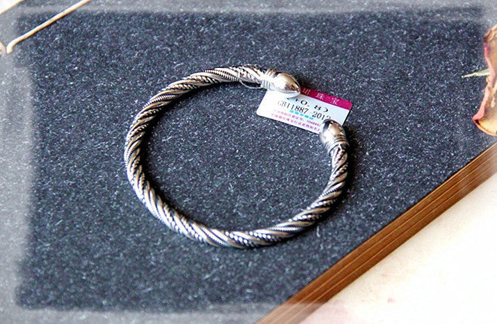 Sterling Silver Bracelet Retro Old Matte Handmade