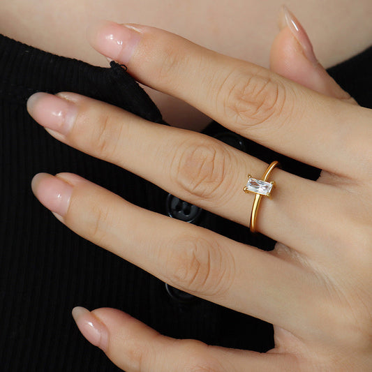 French Romantic Retro Multi-code Zircon Ring For Niche