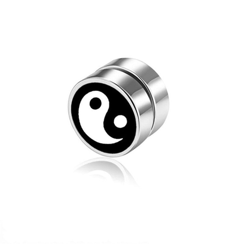 Men's Magnet Dumbbell Titanium Steel Earrings