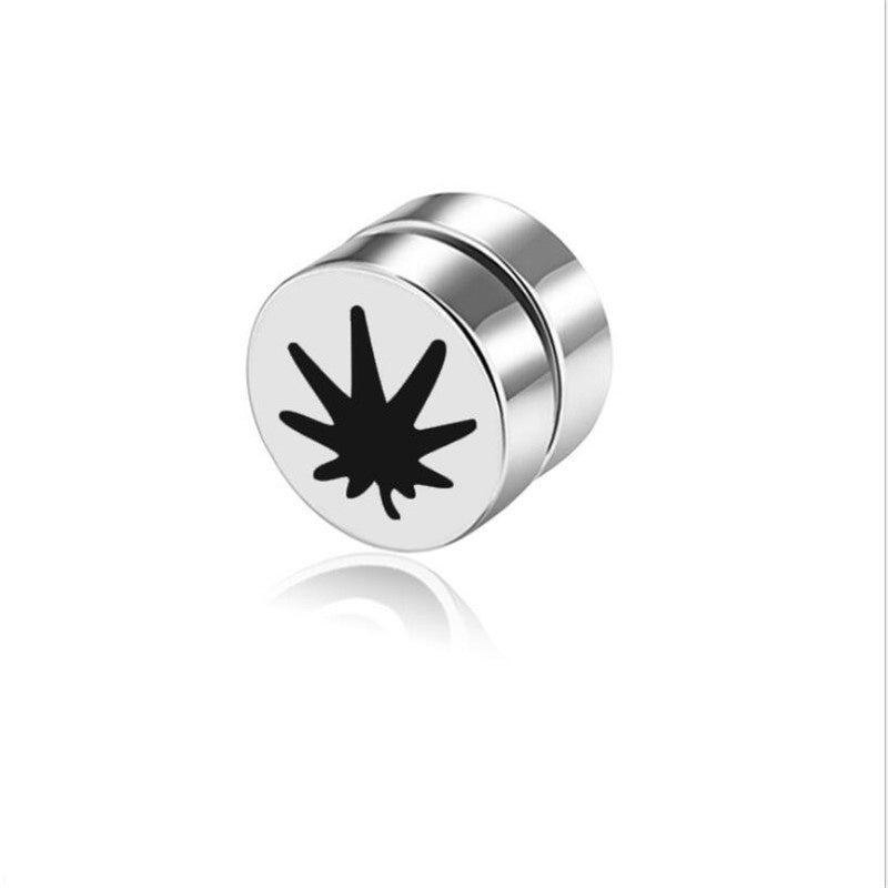 Men's Magnet Dumbbell Titanium Steel Earrings