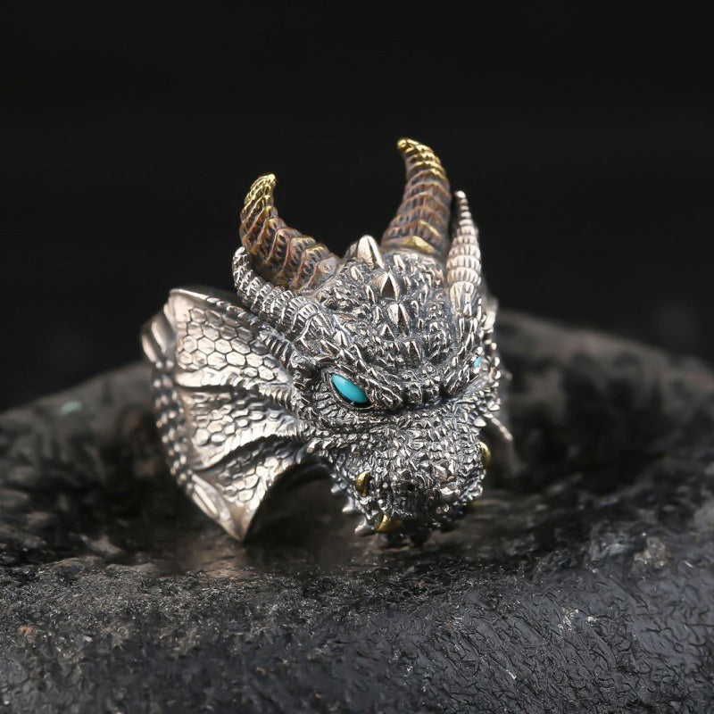 Abyss Magic Dragon Ring Men's Retro Adjustable