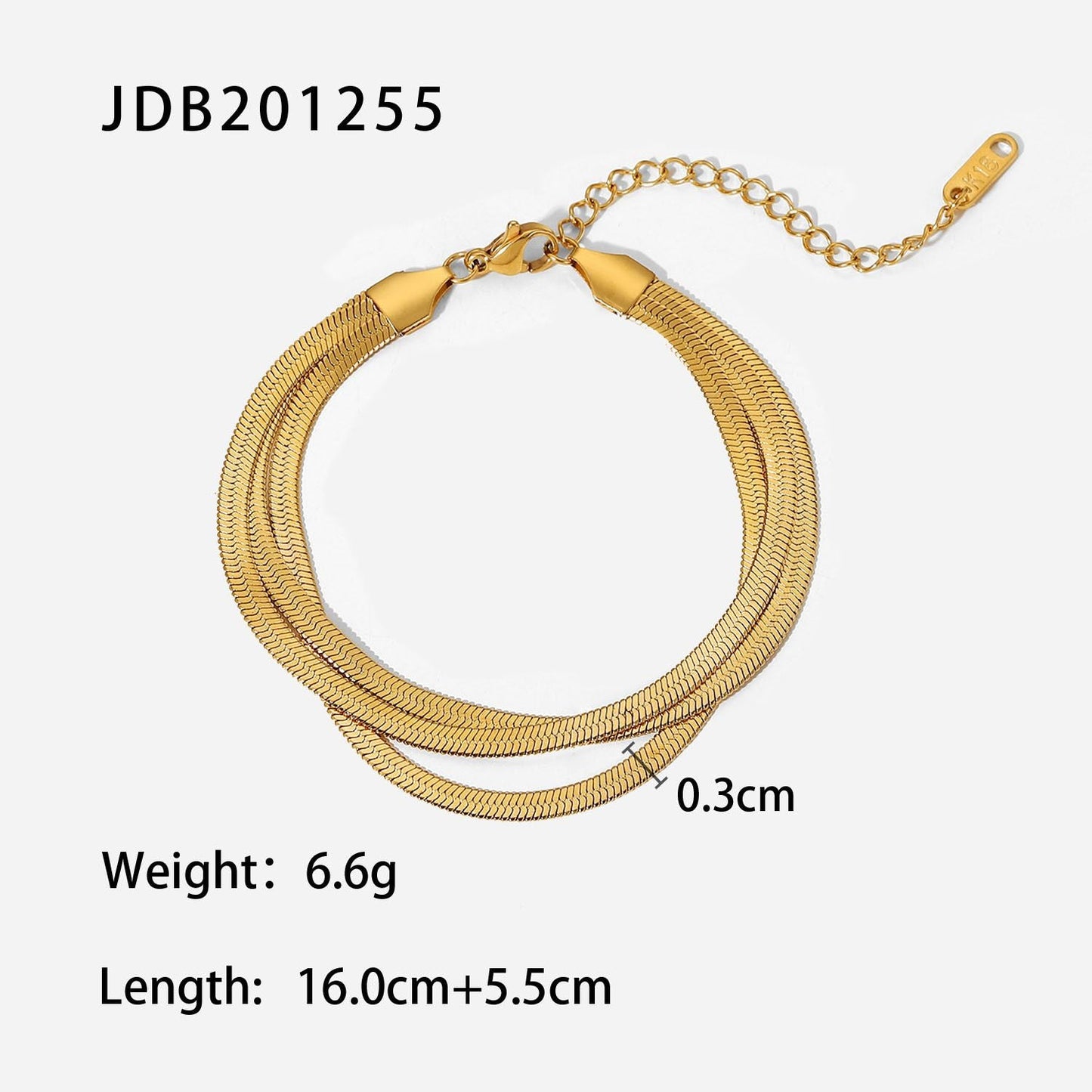 Stackable Stainless Steel Bone Chain Bracelet Ladies Jewelry