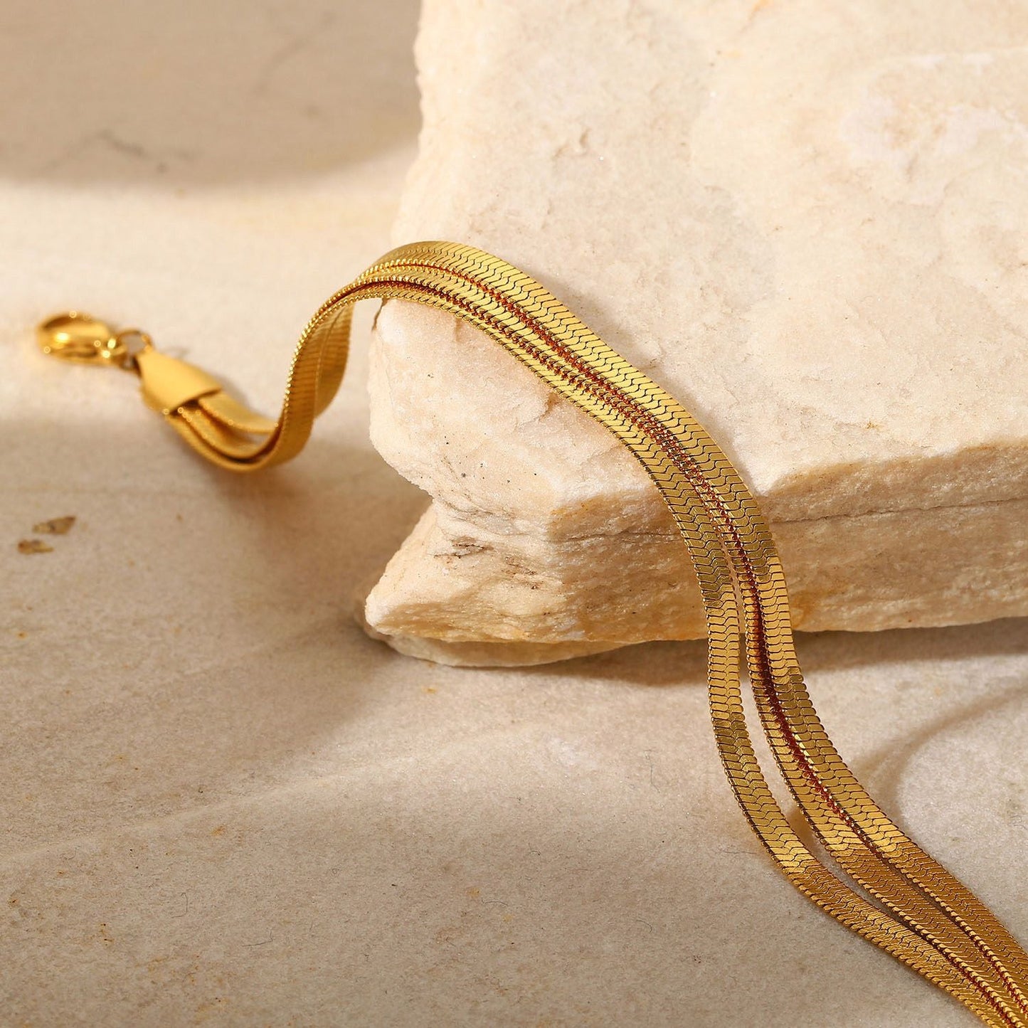 Stackable Stainless Steel Bone Chain Bracelet Ladies Jewelry