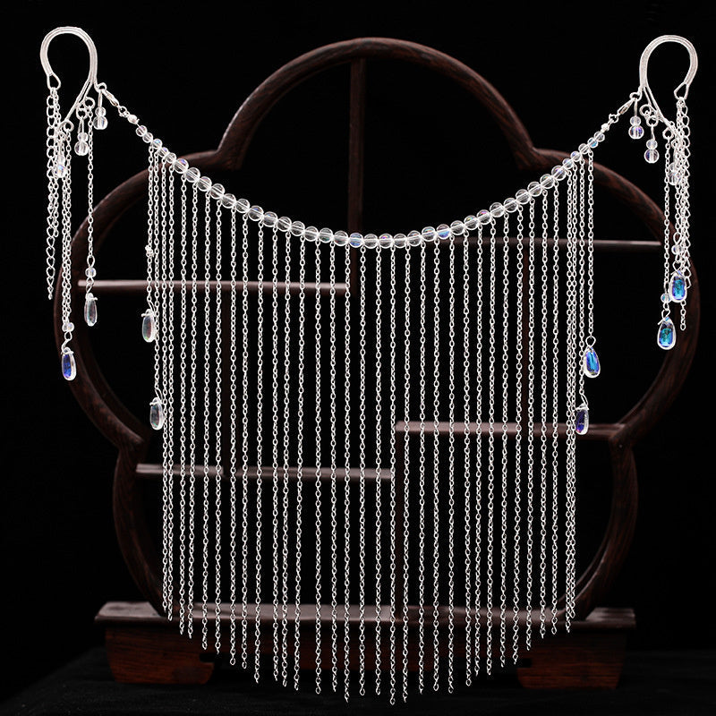 Hanfu Ancient Style Face Covering Curtain Tassel Veil Hanging Ear