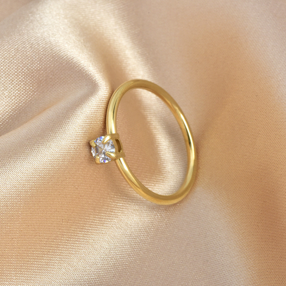 Simple And Colorfast Casting Ring Ring Jewelry