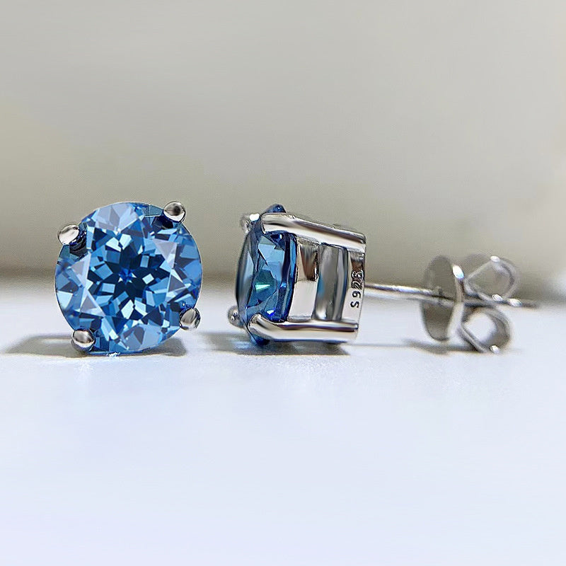 Fashion Earrings 925 Silver High Carbon Diamond